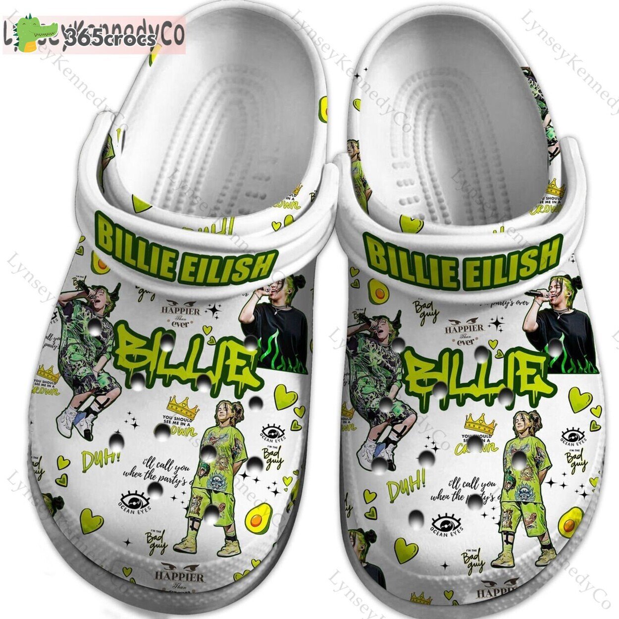 Billie Eilish Inspired Custom Crocs Personalized Music 365crocs