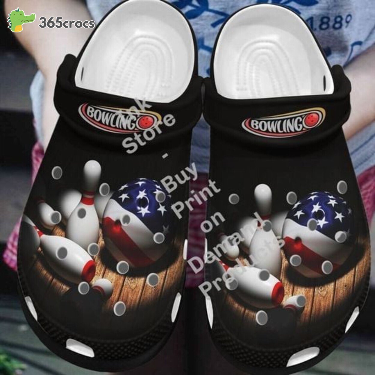 Bowling Sport Inspired Design Celebrated on Premium Clog Shoes 365crocs