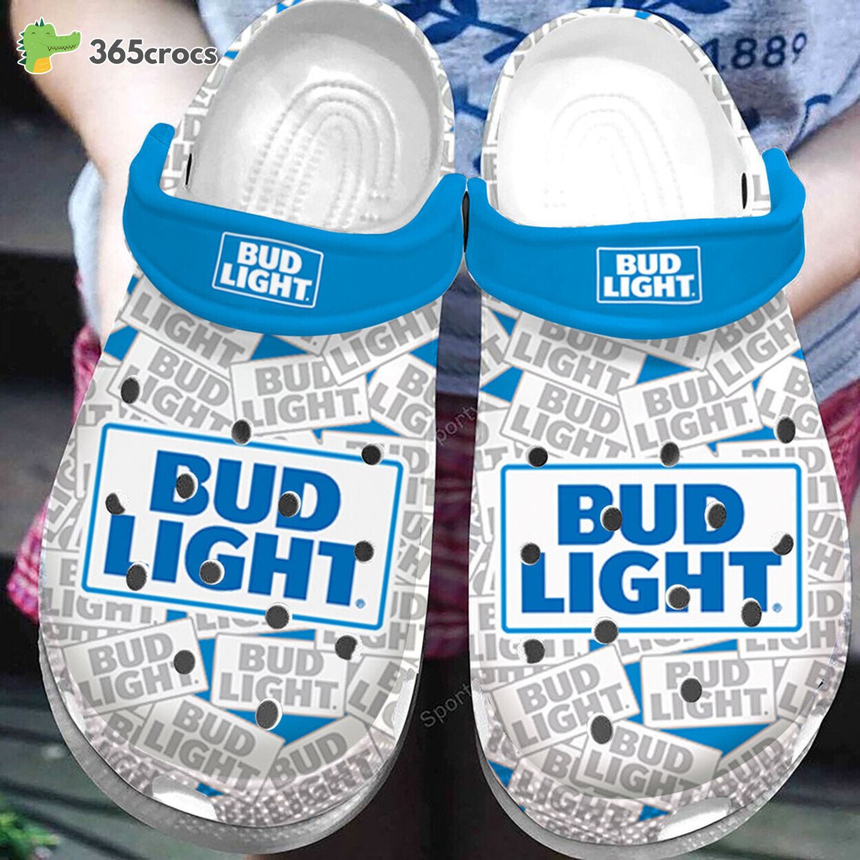 mens light blue crocs