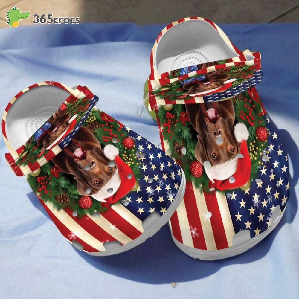 Chocolate Labrador Christmas American Crocs Clog Shoes 365crocs