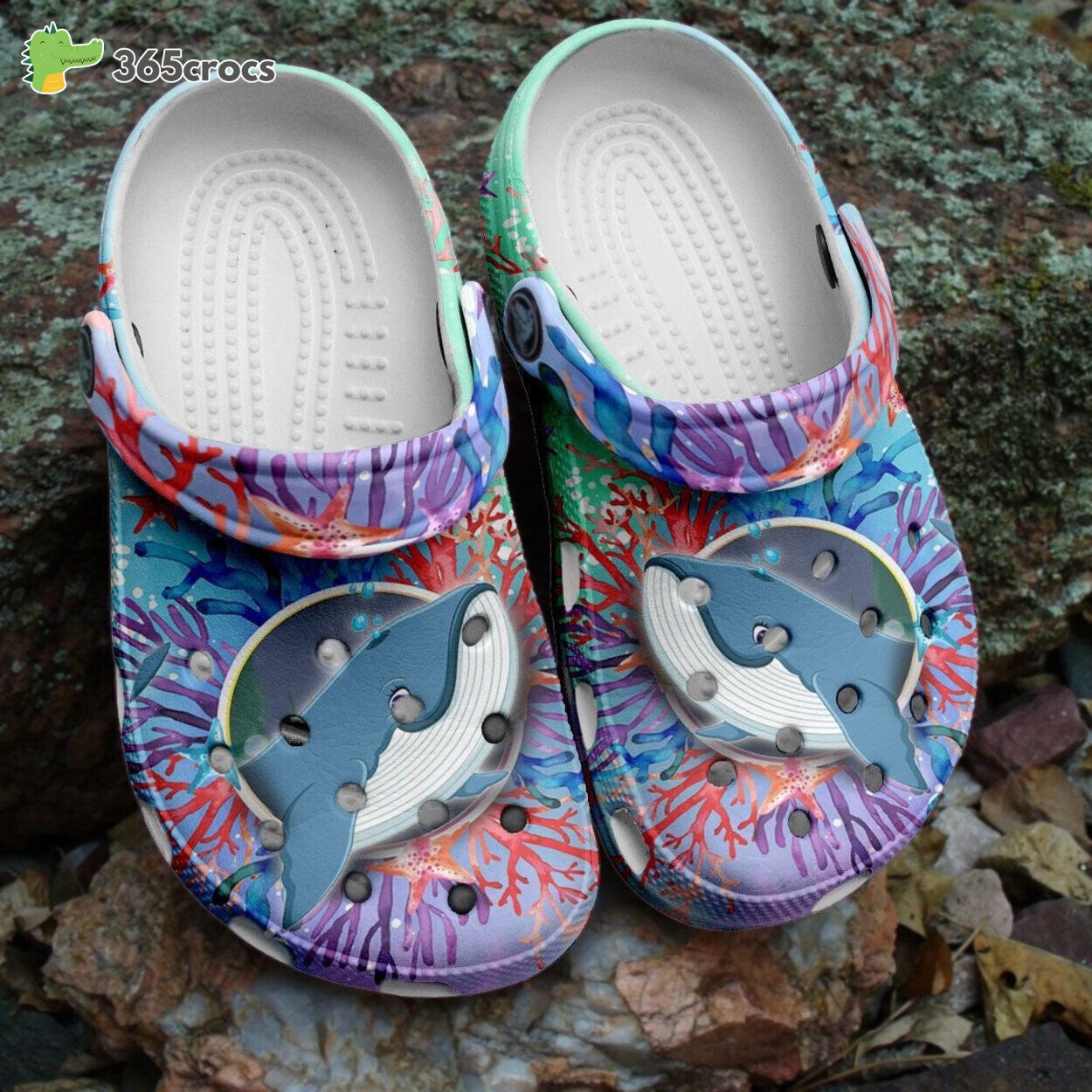 Cute Whale Cartoon Ocean Shoes Crocbland Clog Birthday Gifts 365crocs