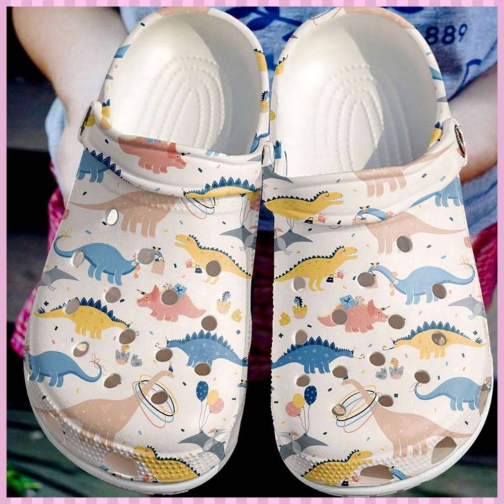 Dinosaur Dino Pattern Rubber clog Crocs Shoes 365crocs