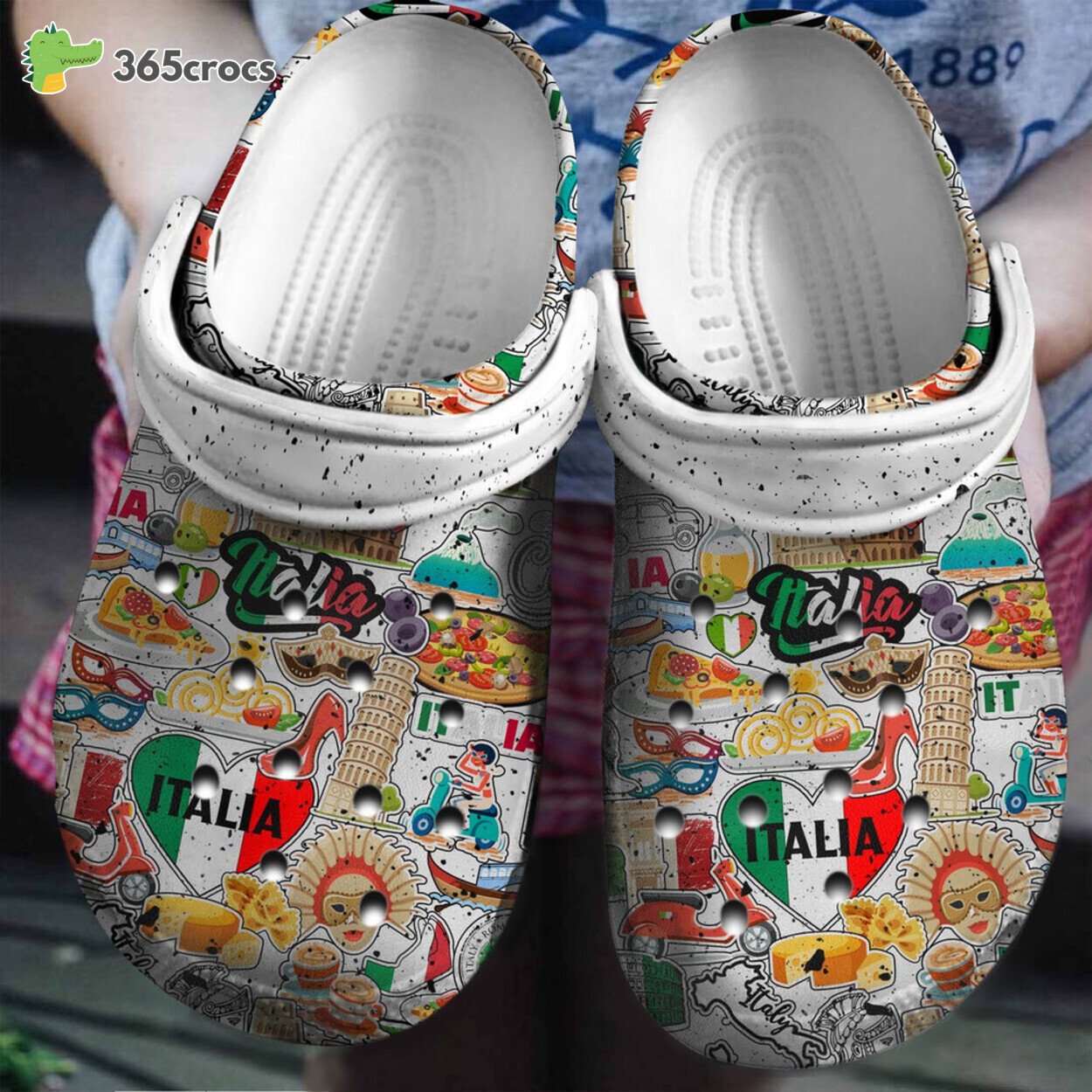 Italian Symbols Gift For Fan Classic Water Rubber clog Shoes Comfy Footwear 365crocs