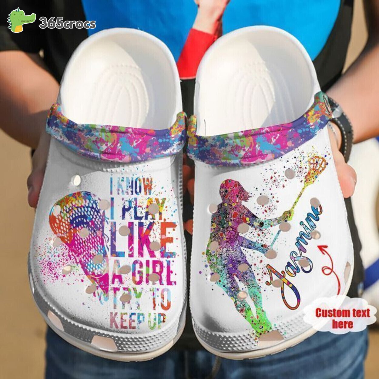 Lacrosse Personalized Try To Keep Up Rubber clog Shoes Comfy Footwear