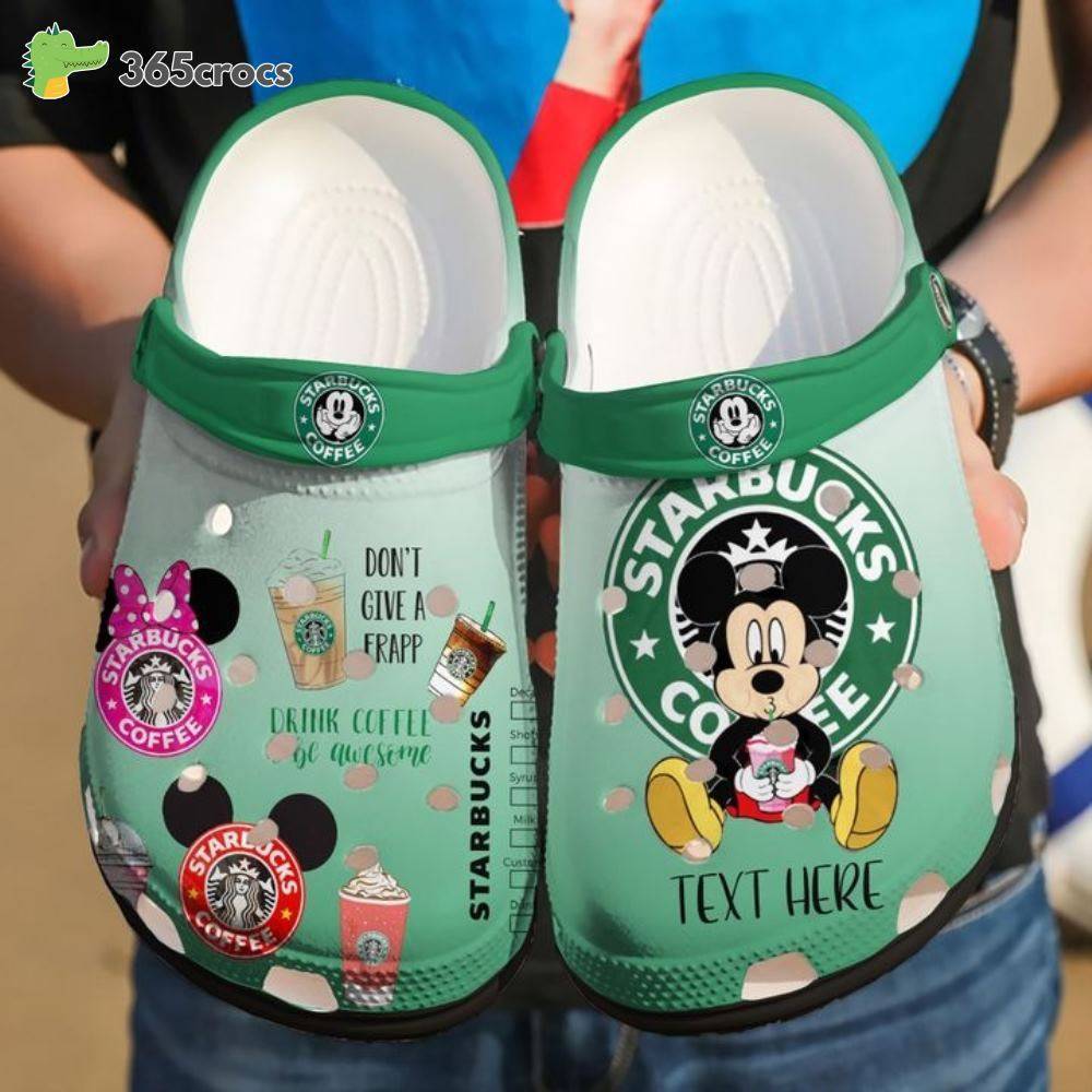 Mickey Starbucks Coffee Crocs Clog Shoes 365crocs