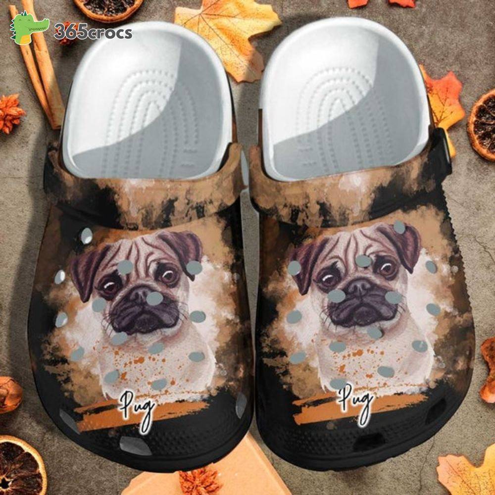 Pug Dog Dad Cute Funny Custom Shoes Pug Dog Mom Outdoor Croc Father