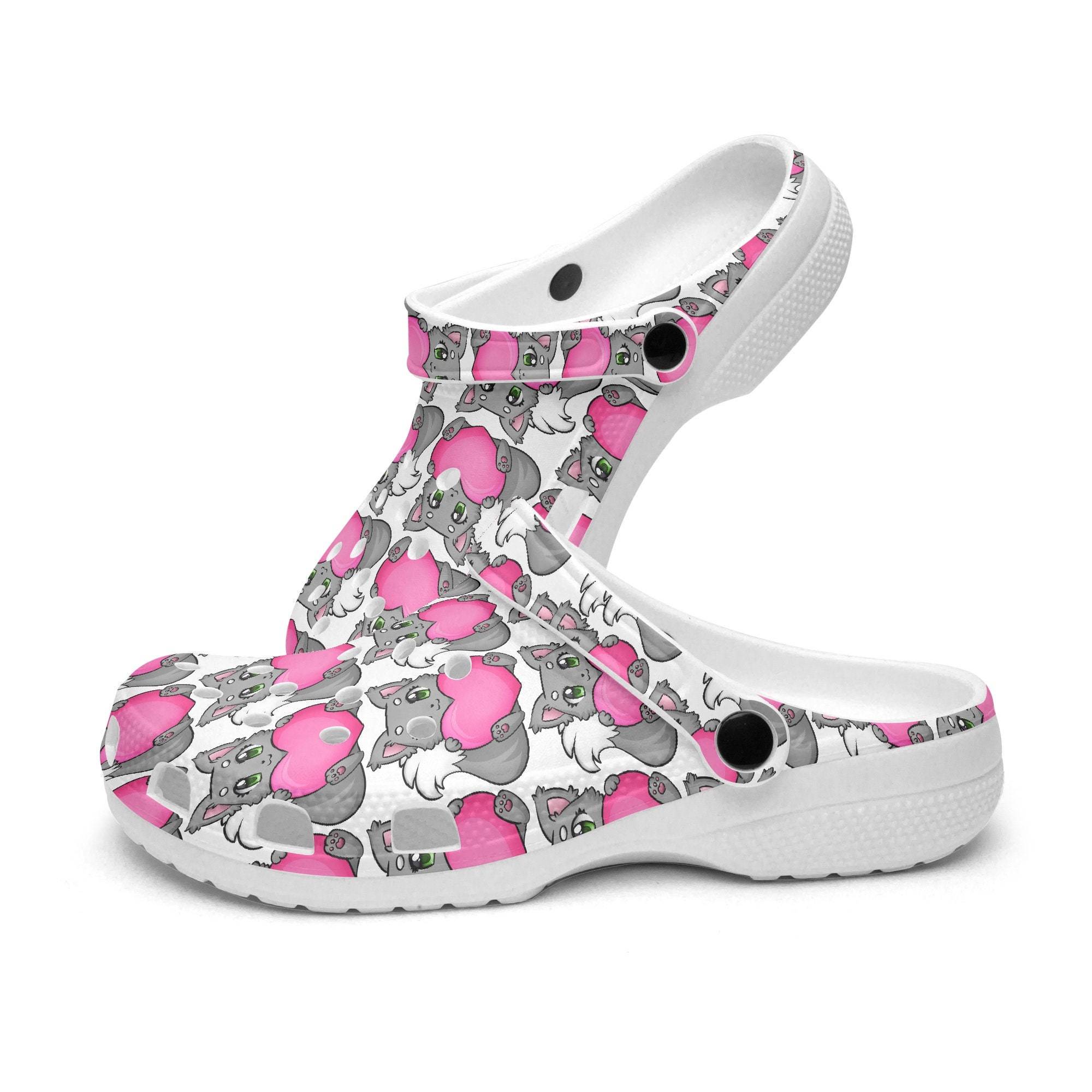 metallic pink crocs