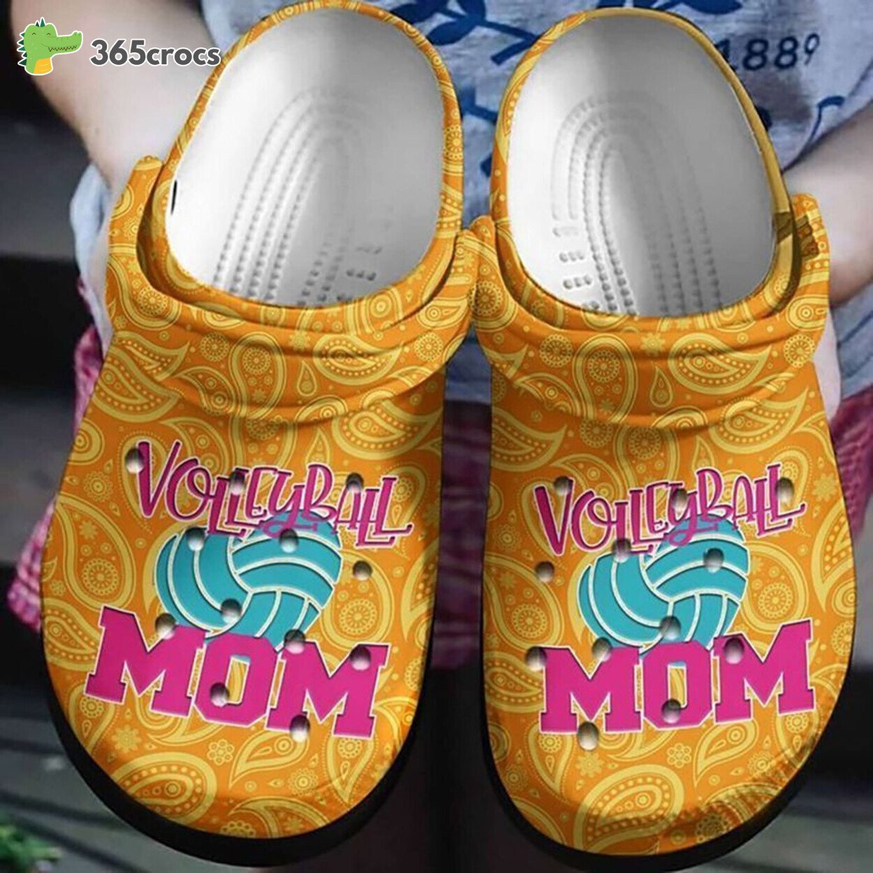Volleyball Enthusiast Paisley Bandana Inspired Unique Mom Clog Footwear