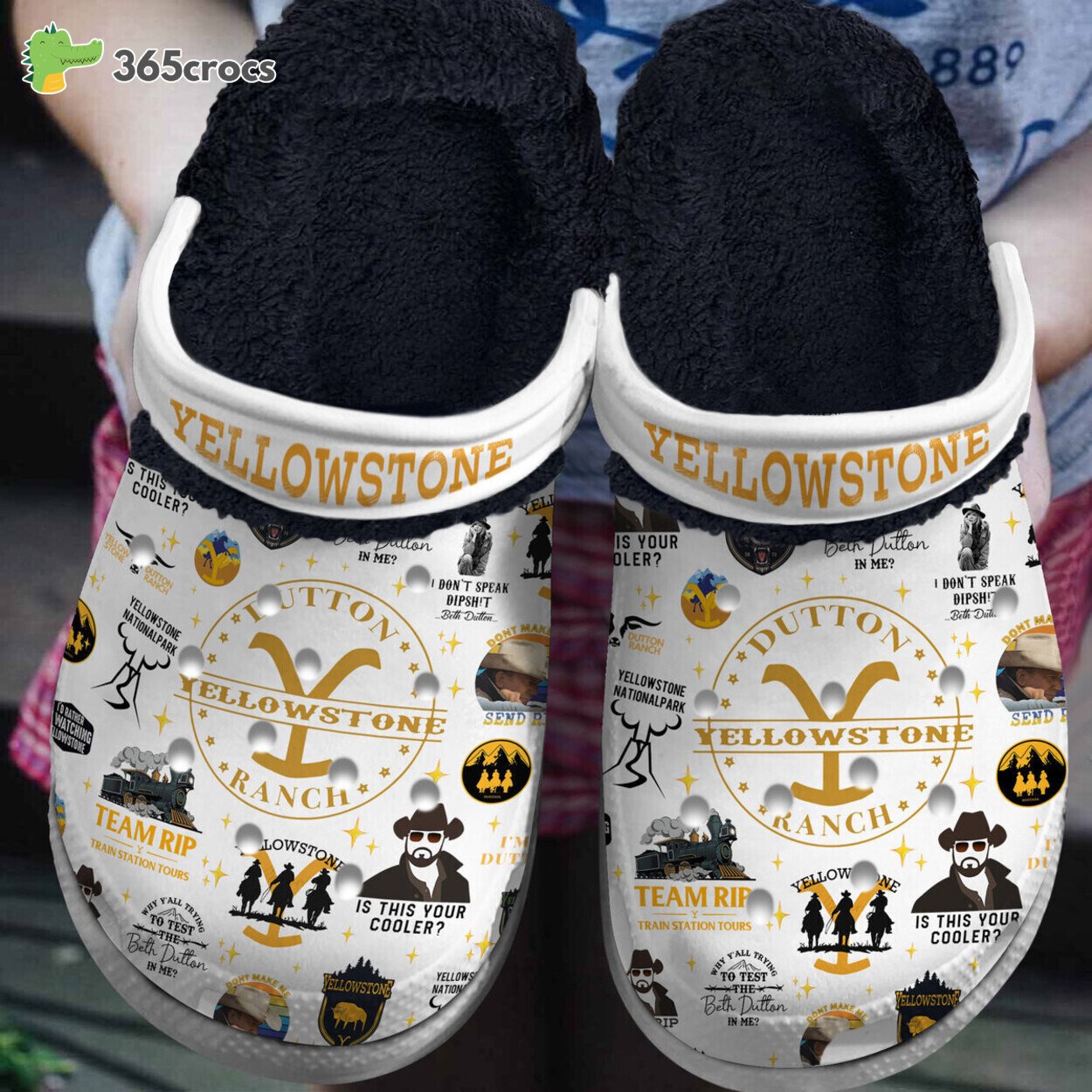 Yellow Crocs With Fur 365crocs